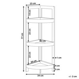 Wyld and Coco 3-Tier Corner Shelf - Light Brown - thumbnail 4