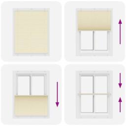Berkfield Home Pleated Blind Cream 110x100 cm Fabric Width 109.4 cm Polyester - thumbnail 5