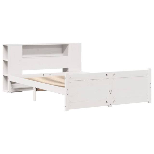 Berkfield Home Decorative Bookcase Bed without Mattress White 140x200cm Solid Wo - Size: 140x200 cm - image 1