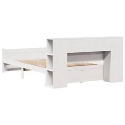 Berkfield Home Decorative Bookcase Bed without Mattress White 140x200cm Solid Wo - Size: 140x200 cm - thumbnail 6