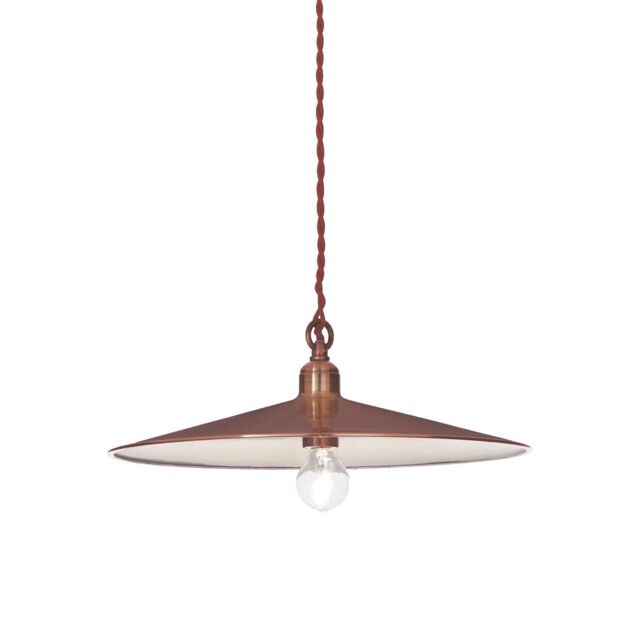 Cantina 1 Light Large Dome Ceiling Pendant Copper E27 - image 1