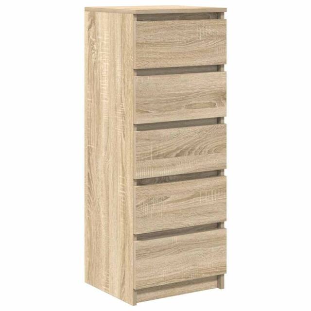 Berkfield Home Sideboard with Drawers Sonoma Oak 37.5x35x99 cm Engineered Wood in Light Brown - image 1