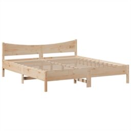 Berkfield Home Bed Frame without Mattress 180x200 cm Super King Solid Wood Pine in Brown - thumbnail 5