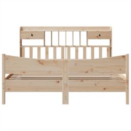 Berkfield Home Bed Frame without Mattress 180x200 cm Super King Solid Wood Pine in Brown - thumbnail 4