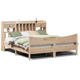 Berkfield Home Bed Frame without Mattress 180x200 cm Super King Solid Wood Pine in Brown - thumbnail 2