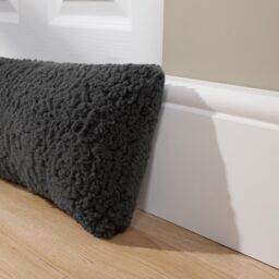 OHS Draught Excluder Door Insulator Window Snake Draft Teddy Stopper Energy Saving in Charcoal - thumbnail 3