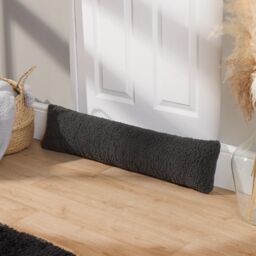 OHS Draught Excluder Door Insulator Window Snake Draft Teddy Stopper Energy Saving in Charcoal - thumbnail 2