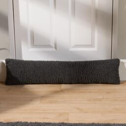 OHS Draught Excluder Door Insulator Window Snake Draft Teddy Stopper Energy Saving in Charcoal - thumbnail 1