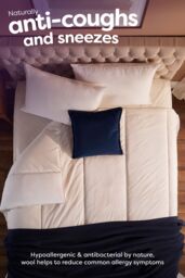Slumberdown 2 Pack Wonderful Wool Medium Support Back Side Sleeper Pillows in White - thumbnail 6