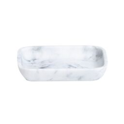 Showerdrape Octavia White Marble & Chrome Soap Dish - thumbnail 2
