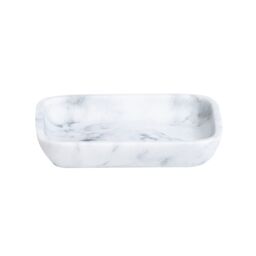 Showerdrape Octavia White Marble & Chrome Soap Dish - thumbnail 3