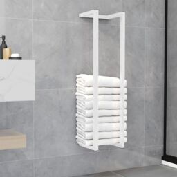 Berkfield Home Towel Rack White 25x20x95 cm Steel - Size: 25 x 20 x 95 cm