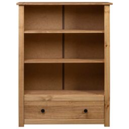 Berkfield Home Bookcase 80x35x110 cm Solid Pine Wood Panama Range in Brown - Size: 80 x 35 x 110 cm - thumbnail 3