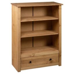 Berkfield Home Bookcase 80x35x110 cm Solid Pine Wood Panama Range in Brown - Size: 80 x 35 x 110 cm - thumbnail 4