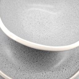 Glim & Glam Reactive Grey Glaze Dinner Set Nordic Pebble Plates Bowls 6pc Set - thumbnail 5