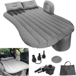 Havendro Inflatable Car Air Bed Back Rear Seat Rest Foldable in Grey