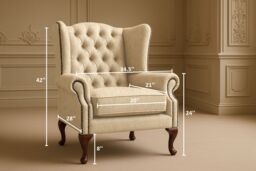 Somnior Classic Chesterfield Arm Chair Dapple Fabric UK Manufactured in Brown - Size: 1 Seater - thumbnail 4