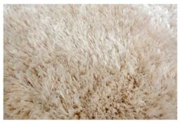 THE RUGS Soft Washable Collection Plain Design Shaggy Rug in Beige - SA-02 - Size: 100 cm diameter - thumbnail 4