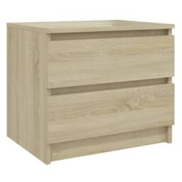 Berkfield Home Bed Cabinet Sonoma Oak 50x39x43.5 cm Engineered Wood in Light Oak - thumbnail 1