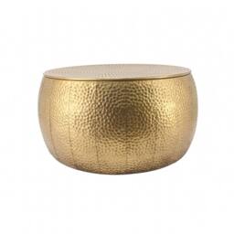 Madison & Mayfair Hammered Gold Coffee Table with Removable Lid - thumbnail 2