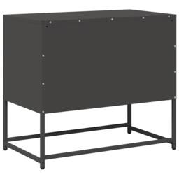 Berkfield Home TV Cabinet Black 68x39x60.5 cm Steel - thumbnail 8
