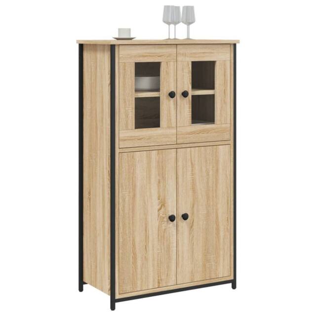 Berkfield Home Highboard Sonoma Oak 62x32x106.5 cm Engineered Wood in Light Oak - image 1