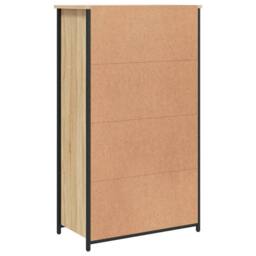 Berkfield Home Highboard Sonoma Oak 62x32x106.5 cm Engineered Wood in Light Oak - thumbnail 7