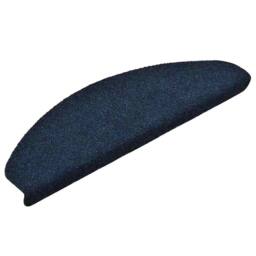 Berkfield Home Self-adhesive Stair Mats 10 pcs Navy 65x21x4 cm Needle Punch - Size: Medium - thumbnail 1