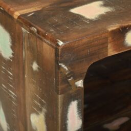 Berkfield Home Coffee Table 50x50x35 cm Solid Wood Reclaimed in Brown - Size: 50 x 50 x 35 cm - thumbnail 7
