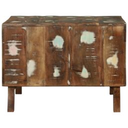 Berkfield Home Coffee Table 50x50x35 cm Solid Wood Reclaimed in Brown - Size: 50 x 50 x 35 cm - thumbnail 4