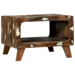 Berkfield Home Coffee Table 50x50x35 cm Solid Wood Reclaimed in Brown - Size: 50 x 50 x 35 cm - thumbnail 2