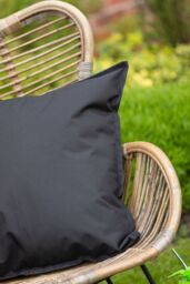 Snug City Waterproof Outdoor Garden Patio Cushion Cover & Inner Square Pack Of 2 in Black - Size: 60 cm x 60 cm - thumbnail 3