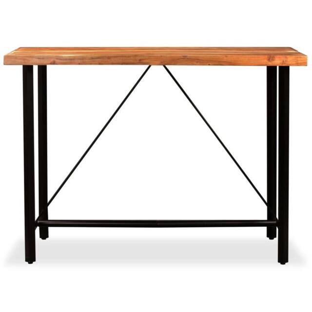 Berkfield Home Bar Table Solid Acacia Wood 150x70x107 cm in Brown - Size: 150 x 70 x 107 cm - image 1