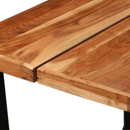 Berkfield Home Bar Table Solid Acacia Wood 150x70x107 cm in Brown - Size: 150 x 70 x 107 cm - thumbnail 5