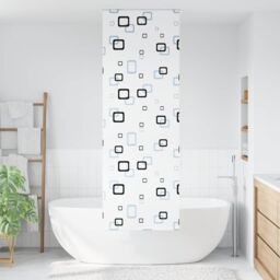 Berkfield Home Shower Roller Blind 70x240 cm Fabric Width 66 cm in White - thumbnail 2