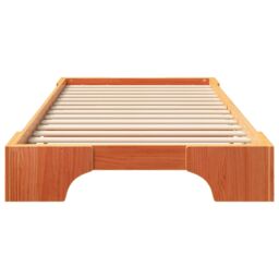 Berkfield Home Floor Bed Frame with Storage Brown 80 x 210 cm Solid pine wood - thumbnail 6