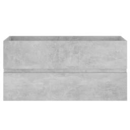 Berkfield Home Sink Cabinet with Built-in Basin Concrete Grey Engineered Wood - thumbnail 9