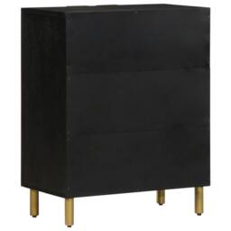 Berkfield Home Sideboard Black 60x33x75 cm Engineered Wood - Size: 60 x 33 x 75 cm - thumbnail 5