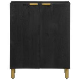 Berkfield Home Sideboard Black 60x33x75 cm Engineered Wood - Size: 60 x 33 x 75 cm - thumbnail 1