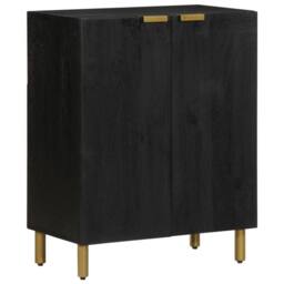 Berkfield Home Sideboard Black 60x33x75 cm Engineered Wood - Size: 60 x 33 x 75 cm - thumbnail 2