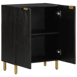 Berkfield Home Sideboard Black 60x33x75 cm Engineered Wood - Size: 60 x 33 x 75 cm - thumbnail 3