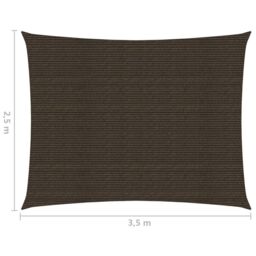 Berkfield Home Sunshade Sail 160 g/m ² Brown 2.5x3.5 m HDPE - thumbnail 6