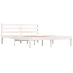 Berkfield Home Day Bed Solid Wood Pine 140x190 cm White - thumbnail 3
