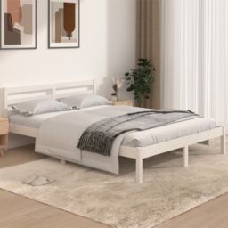 Berkfield Home Day Bed Solid Wood Pine 140x190 cm White