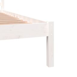 Berkfield Home Day Bed Solid Wood Pine 140x190 cm White - thumbnail 6