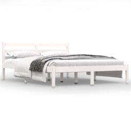 Berkfield Home Day Bed Solid Wood Pine 140x190 cm White - thumbnail 2