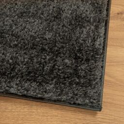 Berkfield Home Rug ISTAN High Pile Shiny Look Anthracite 120x170 cm in Black - Size: Medium - thumbnail 4