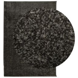Berkfield Home Rug ISTAN High Pile Shiny Look Anthracite 120x170 cm in Black - Size: Medium - thumbnail 3