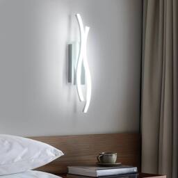 Goeco LED Indoor Wall Light 14W Creative Long Wall Lamp Indoor for Bedroom in Silver - thumbnail 7