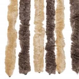 Berkfield Home Fly Curtain Dark Brown & Beige 118x220 cm Chenille - thumbnail 6
